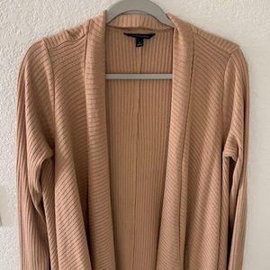 BANANA REPUBLIC, TAN DRAPED SWEATER, SIZE SMALL